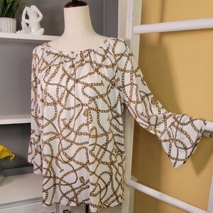 Michael Kors Chic Chain Print Blouse